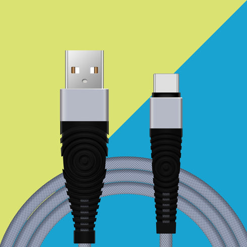 Heavy-Duty Braided Fast Charge Phone Charger USB C Type C Data Cable - TradeNRG UK